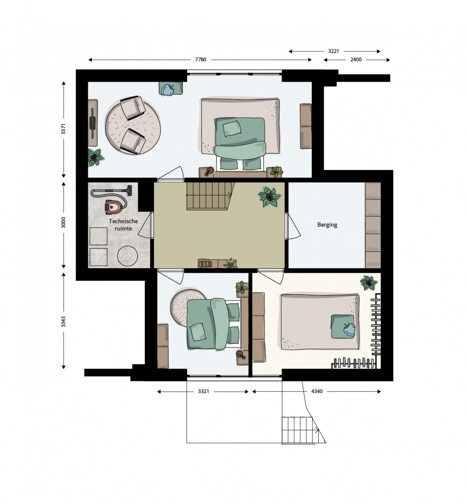 Plattegrond kelder