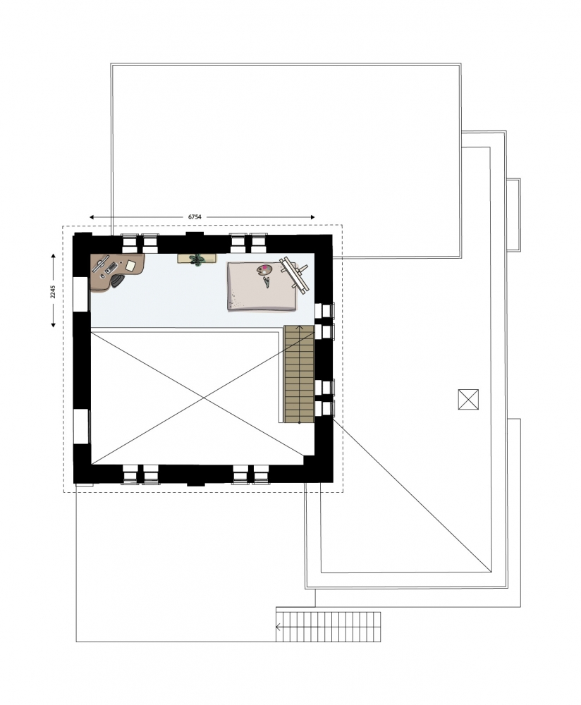 Plattegrond entresol